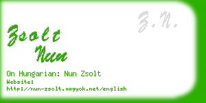 zsolt nun business card